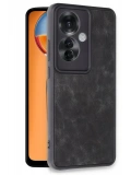 Newface Oppo Reno 11F Kılıf Aras Deri Kapak - Siyah