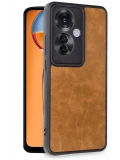 Newface Oppo Reno 11F Kılıf Aras Deri Kapak - Taba
