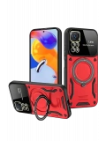 Newface Realme 11 Pro Plus Joy Lens Standlı Kapak - Kırmızı