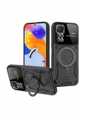 Newface Realme 11 Pro Plus Joy Lens Standlı Kapak - Siyah