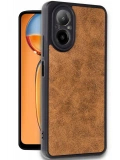 Newface Realme 12 Lite Kılıf Aras Deri Kapak - Taba