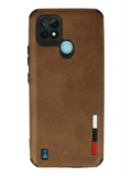 Newface Realme C21 Kılıf Loop Deri Silikon - Kahverengi
