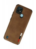 Newface Realme C21 Kılıf Loop Deri Silikon - Kahverengi