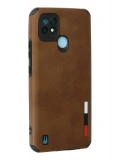 Newface Realme C21 Kılıf Loop Deri Silikon - Kahverengi
