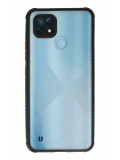 Newface Realme C21 Kılıf Miami Şeffaf Silikon - Siyah
