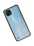 Newface Realme C21 Kılıf Miami Şeffaf Silikon - Siyah