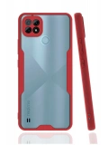 Newface Realme C21 Kılıf Platin Silikon - Kırmızı