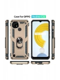 Newface Realme C21 Kılıf Sofya Yüzüklü Silikon Kapak - Gold