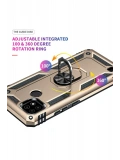 Newface Realme C21 Kılıf Sofya Yüzüklü Silikon Kapak - Gold