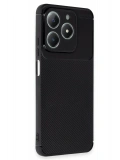 Newface Realme C61 Kılıf Auto Focus Karbon Kapak - Siyah
