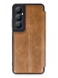 Newface Realme C65 Kılıf Flip Cover - Taba