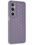Newface Realme C65 Kılıf Petek Silikon Kapak - Lila