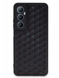 Newface Realme C65 Kılıf Petek Silikon Kapak - Siyah