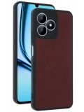 Newface Realme Note 50 4G Kılıf Aras Deri Kapak - Bordo