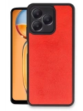 Newface Realme Note 50 4G Kılıf Aras Deri Kapak - Kırmızı