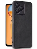 Newface Realme Note 50 4G Kılıf Aras Deri Kapak - Siyah