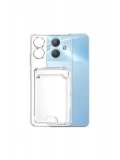 Newface Realme Note 60 Kılıf Kart Şeffaf Silikon - Şeffaf