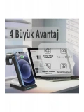 Newface S90 4in1 Kablosuz Şarj Masaüstü Set - Siyah