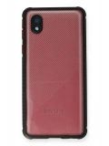 Newface Samsung Galaxy A01 Core Kılıf Miami Şeffaf Silikon - Siyah