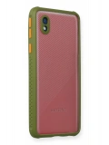 Newface Samsung Galaxy A01 Core Kılıf Miami Şeffaf Silikon - Yeşil