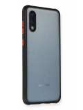 Newface Samsung Galaxy A02 Kılıf Miami Şeffaf Silikon - Siyah
