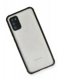 Newface Samsung Galaxy A02S Kılıf Miami Şeffaf Silikon - Siyah