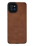 Newface Samsung Galaxy A03 Kılıf Loop Deri Silikon - Kahverengi