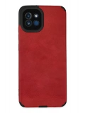 Newface Samsung Galaxy A03 Kılıf Loop Deri Silikon - Kırmızı
