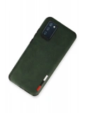 Newface Samsung Galaxy A03S Kılıf Loop Deri Silikon - Yeşil