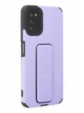 Newface Samsung Galaxy A03S Kılıf Mega Standlı Silikon - Lila