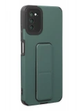 Newface Samsung Galaxy A03S Kılıf Mega Standlı Silikon - Yeşil