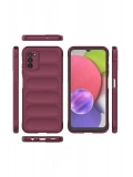 Newface Samsung Galaxy A03S Kılıf Optimum Silikon - Bordo