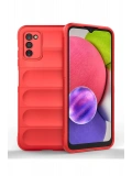Newface Samsung Galaxy A03S Kılıf Optimum Silikon - Kırmızı
