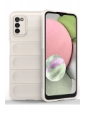 Newface Samsung Galaxy A03S Kılıf Optimum Silikon - Krem