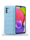 Newface Samsung Galaxy A03S Kılıf Optimum Silikon - Sky Blue