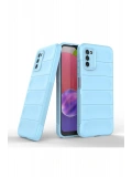 Newface Samsung Galaxy A03S Kılıf Optimum Silikon - Sky Blue