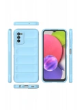 Newface Samsung Galaxy A03S Kılıf Optimum Silikon - Sky Blue
