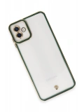 Newface Samsung Galaxy A04 Kılıf Liva Lens Silikon - Yeşil
