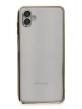 Newface Samsung Galaxy A04 Kılıf Razer Lensli Silikon - Gold