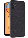 Newface Samsung Galaxy A05 Kılıf Aras Deri Kapak - Siyah