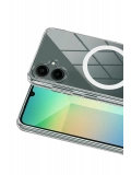 Newface Samsung Galaxy A06 Combo Sert Şeffaf Magsafe Kapak - Şeffaf