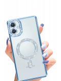 Newface Samsung Galaxy A06 Joke Simli Magneticsafe Kılıf - Mavi