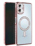 Newface Samsung Galaxy A06 Joke Simli Magneticsafe Kılıf - Pembe