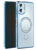 Newface Samsung Galaxy A07 4G Joke Simli Magneticsafe Kılıf - Mavi