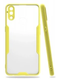 Newface Samsung Galaxy A10S Kılıf Platin Silikon - Sarı