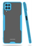 Newface Samsung Galaxy A22 Kılıf Platin Silikon - Mavi