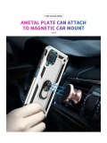 Newface Samsung Galaxy A22 Kılıf Sofya Yüzüklü Silikon Kapak - Gümüş