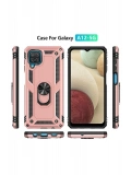 Newface Samsung Galaxy A22 Kılıf Sofya Yüzüklü Silikon Kapak - Rose