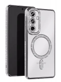 Newface Samsung Galaxy A25 5G Joke Simli Magneticsafe Kılıf - Gümüş