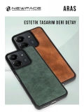 Newface Samsung Galaxy A26 Kılıf Aras Deri Kapak - Taba